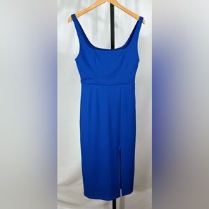 NWOT Socialite Bodycon Slit Midi Dress Royal Blue
